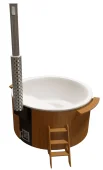 Купель с подогревом (Фурако) композитная круглая PolarSpa KFP220D D=2,2 H=1,1 (дуб натуральный)