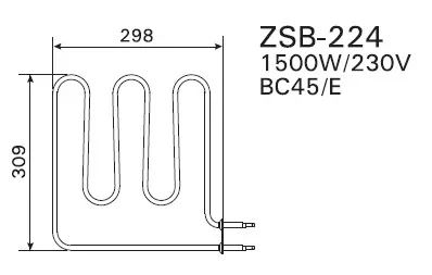 Нагревательный элемент Harvia ZSB-224 мощность 1,5 кВт / 230В