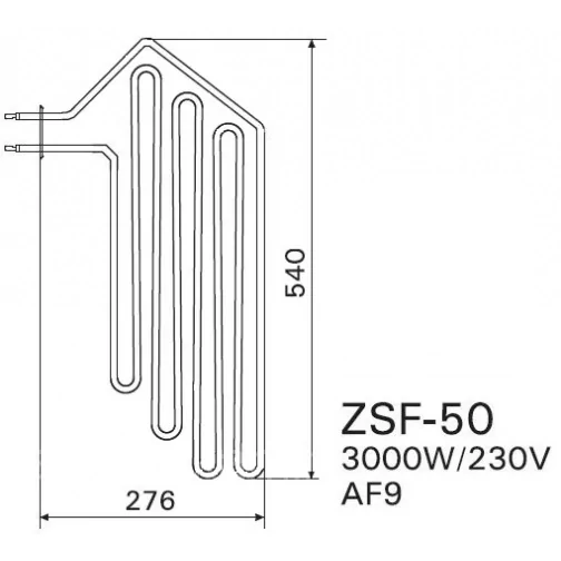 Нагревательный элемент Harvia ZSF-50 мощность 3,0 кВт / 230В