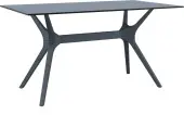 Стол садовый из пластика Siesta Ibiza table 140, dark grey