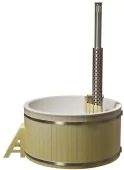 Купель с подогревом (Фурако) композитная круглая PolarSpa KFP220S D=2,2 H=1,1 (сосна натуральная)
