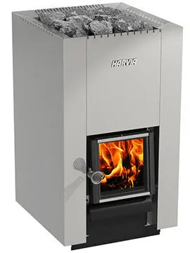 Печь для бани Harvia 16 Steel на дровах, WK160S, диаметр дымохода 115 мм
