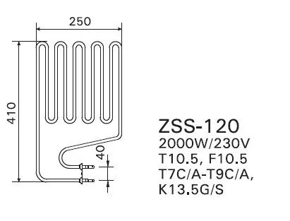 Нагревательный элемент Harvia ZSS-120 мощность 2,0 кВт / 240В