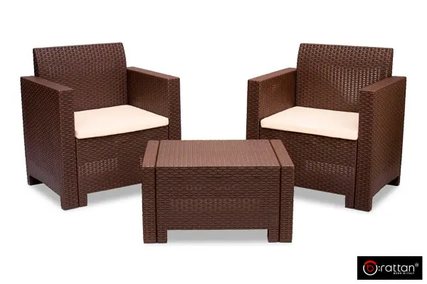 Комплект садовой мебели B:Rattan Nebraska Terrace Set, wenge