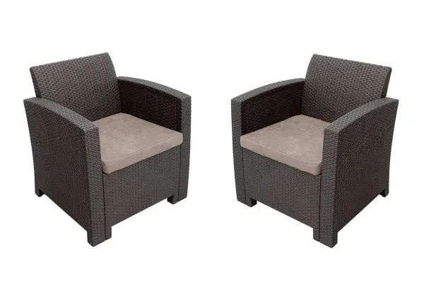 Кресла пластиковые B:Rattan Arizona set 2, wenge