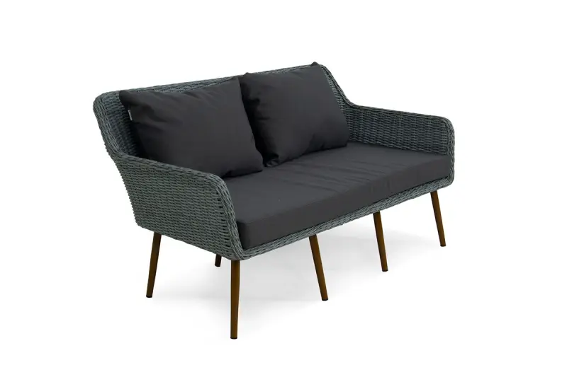 Комплект садовой мебели из искусственного ротанга серого цвета Mokka Rimini S2, grey