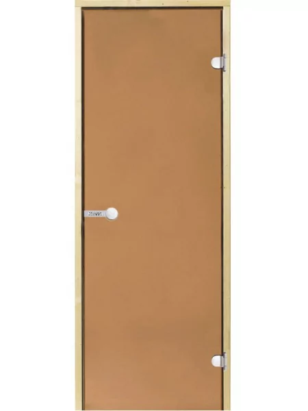 Дверь для сауны Harvia D71901M, 690мм х 1890мм, без порога, бронза, коробка сосна