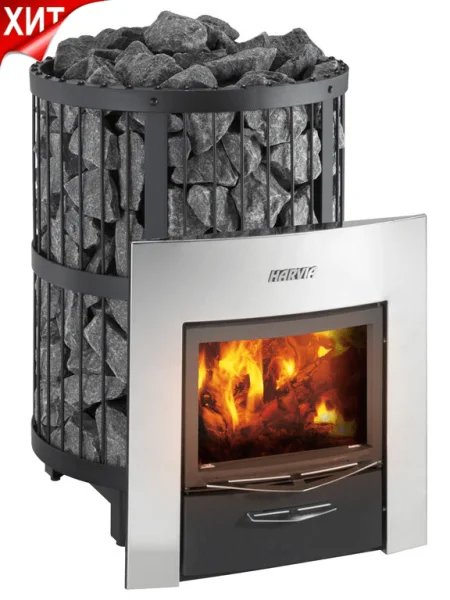 Дровяная печь для бани Harvia Legend 240 DUO, WK240LDLUX, диаметр дымохода 115 мм