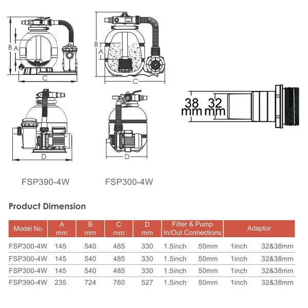 Фильтрационная система Aquaviva FSP300-ST20