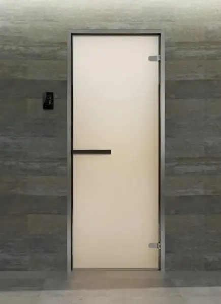 Дверь DoorWood Hamam Light 700 х 1900 мм для хамама, без порога с коробкой, сатин