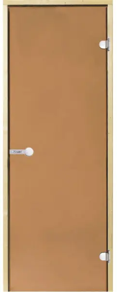 Стеклянная дверь для сауны Harvia D71901M, 690 х 1890 мм, без порога, бронза, коробка сосна