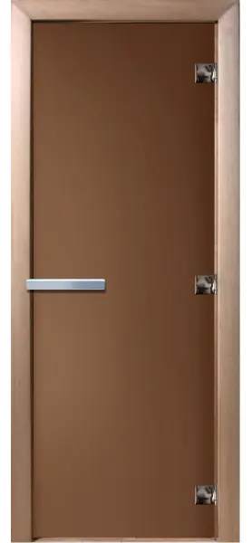 Дверь DoorWood бронза матовая для бани, 700 х 1900 мм, без порога, коробка ольхa