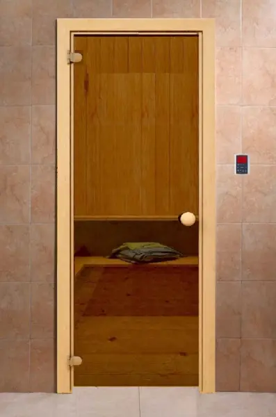 Дверь DoorWood стекло бронза 1900х700 мм для бани, без порога, коробка хвоя