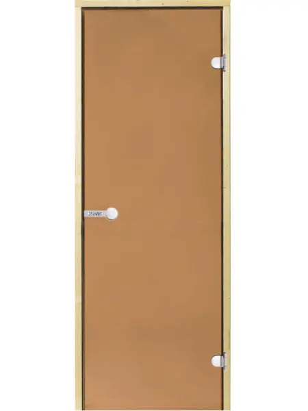 Стеклянная дверь для сауны Harvia D71901M, 690 х 1890 мм, без порога, бронза, коробка сосна