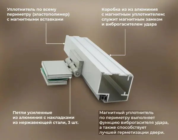 Стеклянная дверь DoorWood бронза матовая для хамама, размер 710 х 1900 мм, без порога,с коробкой