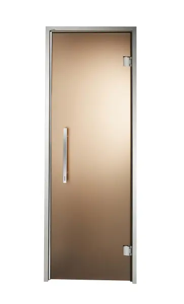 Дверь GRANDIS GS 7x19 (680 х 1890 мм), стекло бронзового цвета матовое, для хамама