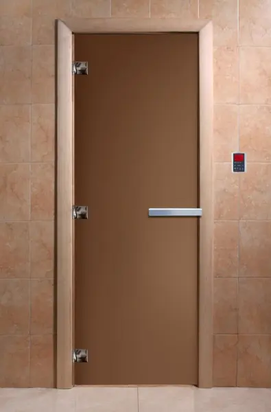 Дверь DoorWood бронза матовая для бани, 700 х 1900 мм, без порога, коробка ольхa