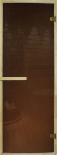 Дверь DoorWood стекло бронза 1900х700 мм для бани, без порога, коробка хвоя