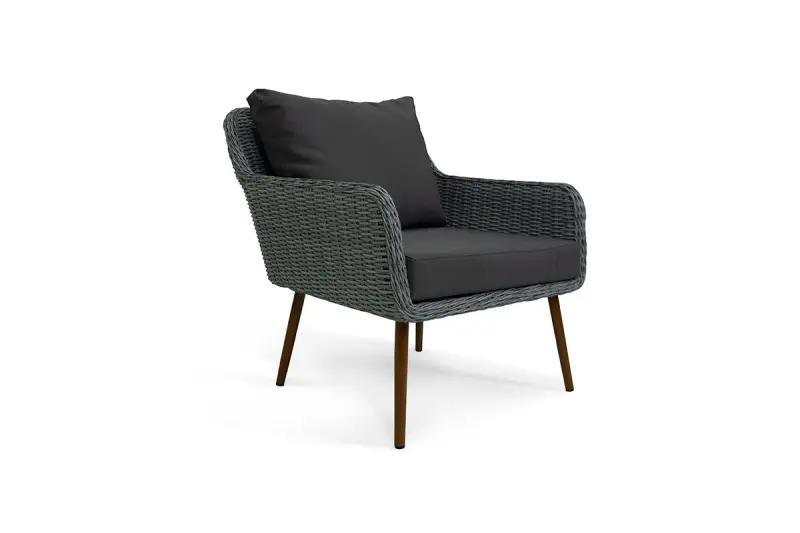 Комплект садовой мебели из искусственного ротанга серого цвета Mokka Rimini S2, grey