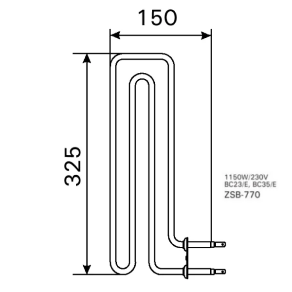 Нагревательный элемент Harvia ZSB-770 мощность 1,15 кВт / 230В