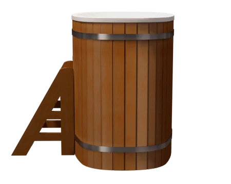 Купель композитная овальная PolarSpa K79D 0,79Х1,25 H=1,1 (дуб натуральный)