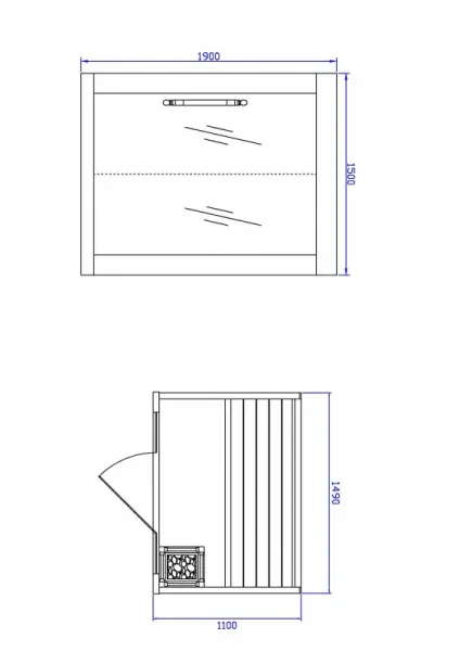 Сауна Sunrans SR1D004, 1000x1050x1900 мм, ольха