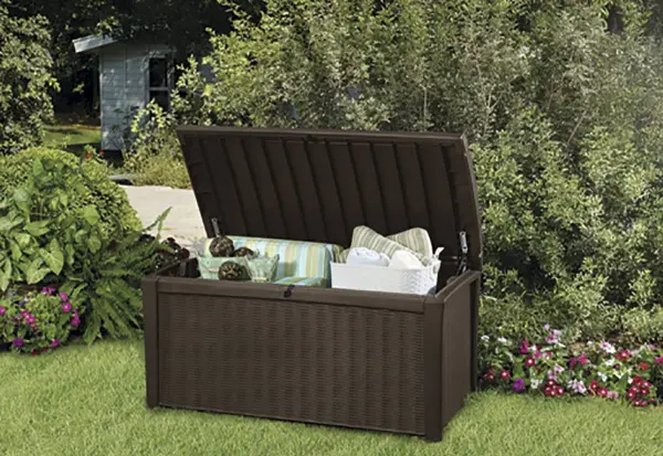 Садовый ящик-сундук пластиковый Keter Borneo-Raund Rattan 416L