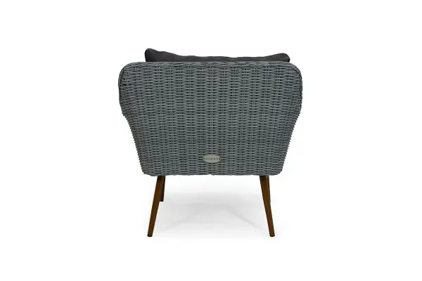 Комплект садовой мебели из искусственного ротанга серого цвета Mokka Rimini S2, grey