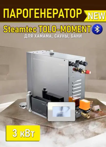 Парогенератор Steamtec MOMENT-30 3,0кВт для хамама с пультом управления