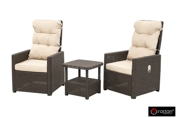 Кресла пластиковые B:Rattan Manchester Otto set 2, wenge