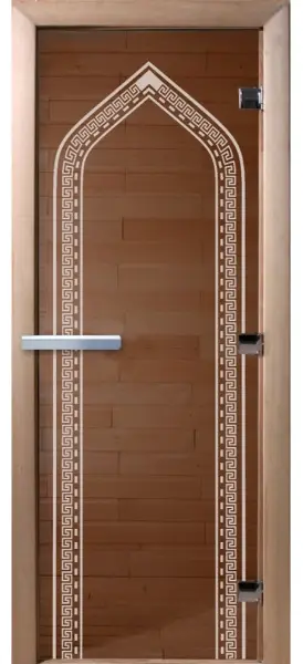 Дверь для бани DoorWood Арка бронза, 700 х 1900 мм, без порога, стекло 8ммкоробка ольха