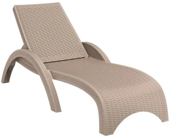 Плстиковое кресло шезлонг Siesta GS 1009, beige бежевое 187 x 73 x 44 см