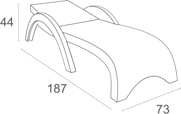 Шезлонг Siesta GS 1009, anthracite 187x73x44 см