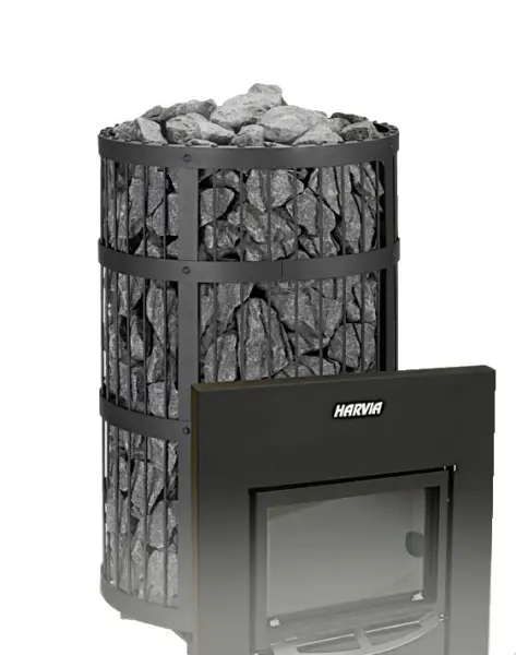 Банная печь Harvia Legend 300 Duo Telescope Black, WK300LDBLUXT, сетка до 260кг камней 