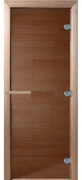 Дверь DoorWood бронза прозрачная Теплый День для бани, 700 х1900 мм, без порога, коробка хвоя