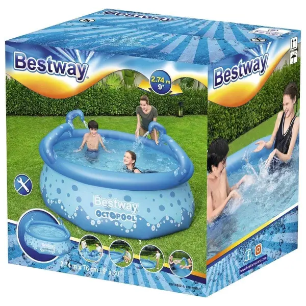 Детский бассейн Bestway 274x76 см, с 2-мя разбрызгивателями, 57397