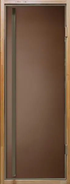 Дверь Престиж Flash Royal для бани DoorWood, 800 х 2000 мм, порог, бронза матовая, коробка ольха
