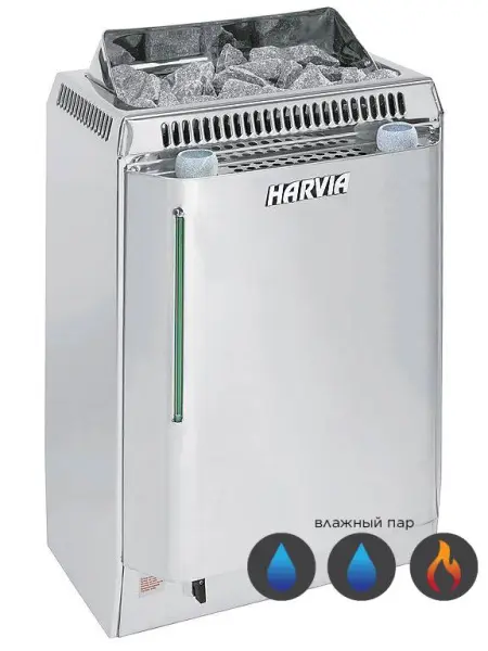 Электрическая печь Harvia Topclass Combi KV-80SE с парогенератором, без пульта в интернет-магазине WellMart24.com
