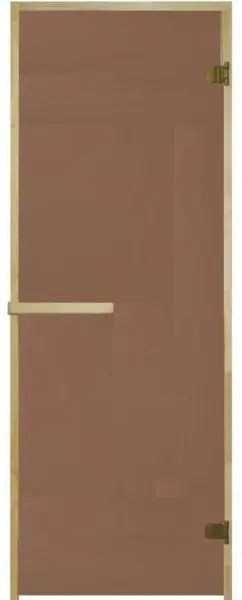 Дверь DoorWood стекло бронза матовая для бани 700 х 1900 мм, без порога, коробка хвоя