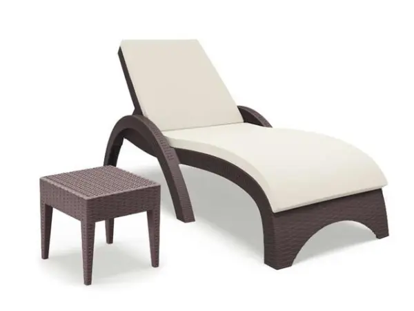 Пластиковое кресло шезлонг Siesta GS 1009, brown коричневыйЮ 187 x 73 x 44 см