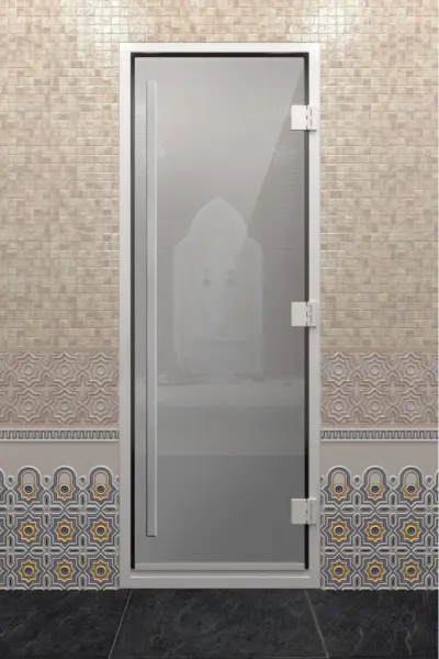 Дверь для хамама DoorWood Prestige, 700 х 1900 мм, стекло сатин