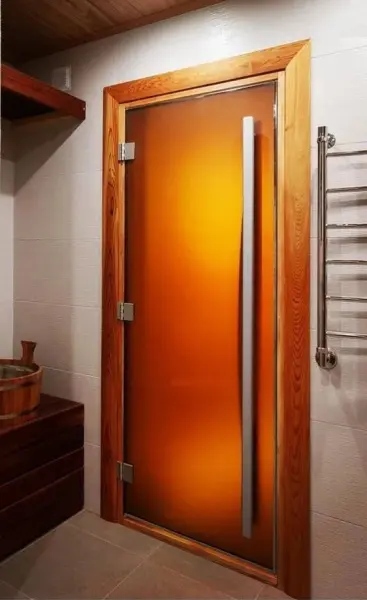 Дверь DoorWood Престиж бронза матовая для бани, 700 х 1900 мм, с порогом, коробка ольха
