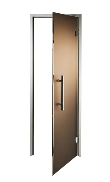Дверь GRANDIS GS 7x19 (680 х 1890 мм), стекло бронзового цвета матовое, для хамама