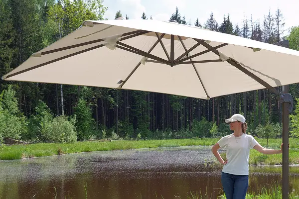 Зонт для кафе Сицилия, 3,0x3,0м, белый