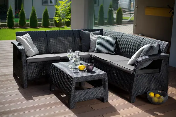 Комплект садовой мебели Keter Corfu Relax set, graphite