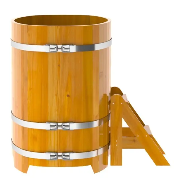 Купель овальная BentWood деревянная 0,76 x 1,16 h=1,1 (лиственница натуральная)