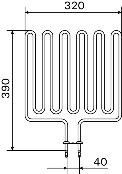 Нагревательный элемент Harvia SPZSL-314 (ZSL-314) мощность 2,5 кВт / 230В