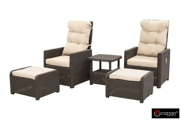 Кресла пластиковые B:Rattan Manchester Otto set 2, wenge