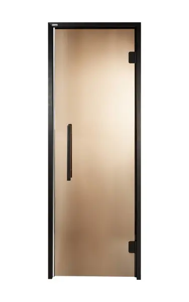 Дверь для хамама GRANDIS DB 7x19 (680 х 1890 мм), черный профиль, стекло бронза