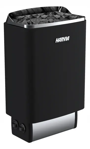 Печь каменка Harvia SteelTop M45 Black со встроенным пультом в интернет-магазине WellMart24.com